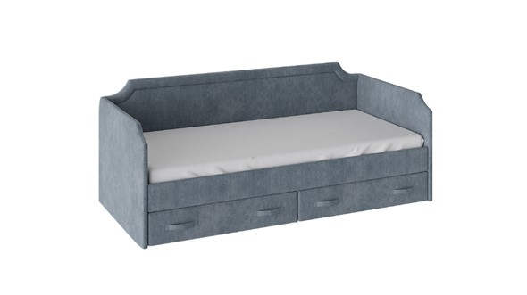 Подростковая кровать Кантри Тип 1, ТД-308.12.02 (Замша синяя) в Иваново - изображение