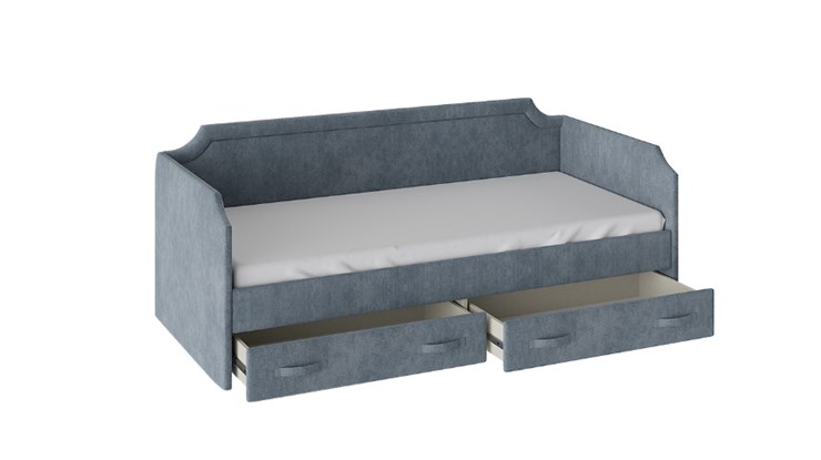Подростковая кровать Кантри Тип 1, ТД-308.12.02 (Замша синяя) в Иваново - изображение 1