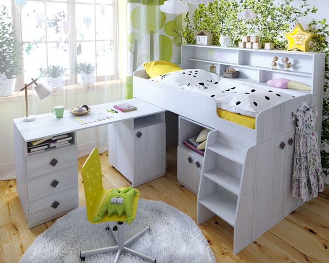 Кровать-чердак детская Малыш-5, цвет Винтерберг в Иваново - изображение 7