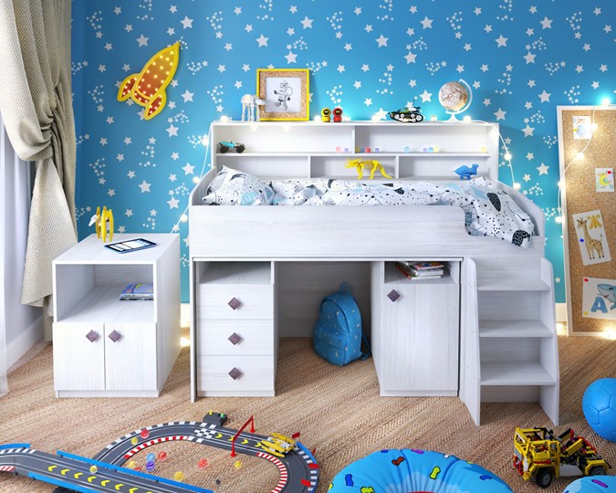 Кровать-чердак детская Малыш-5, цвет Винтерберг в Иваново - изображение 8