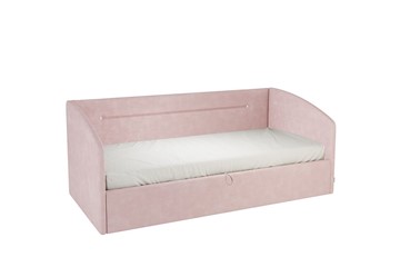 Кровать в детскую 0.9 Альба (Софа), нежно-розовый (велюр) в Иваново