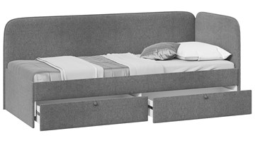 Кровать подростковая Молли тип 1 (90), Микровелюр Scandi Graphite 22 в Иваново - предосмотр 1