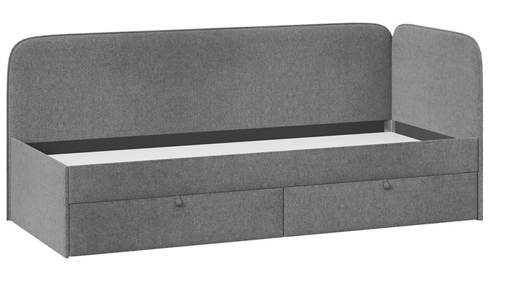 Кровать подростковая Молли тип 1 (90), Микровелюр Scandi Graphite 22 в Иваново - изображение 2