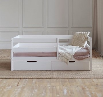 Детская кровать Софа с ящиками, цвет белый в Иваново - изображение