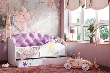 Детская кровать Звездочка с бортиком, Фиолетовый в Иваново