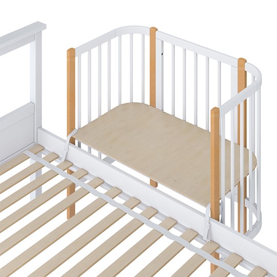 Приставная кровать POLINI Kids Simple 105 Белый / Бук в Иваново - изображение 3