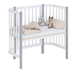 Детская кровать POLINI Kids Simple 105 Белый / Серый в Иваново - предосмотр 1