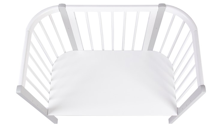 Кроватка приставная POLINI Kids Simple 120 Белый / Серый в Иваново - изображение 3