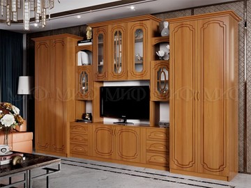 Гостиный гарнитур Альберт со шкафами, глянцевый в Иваново