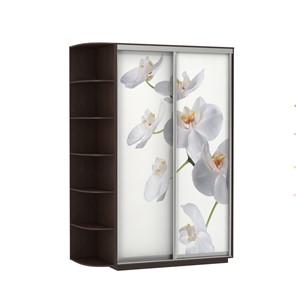 Шкаф 2-дверный Экспресс 1700x600x2200, со стеллажом, Орхидея белая/венге в Иваново