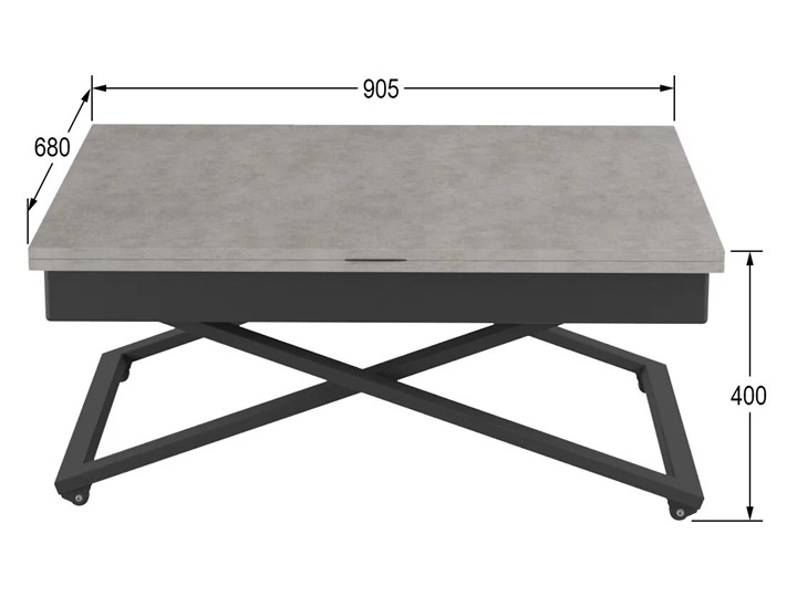 Складной стол-трансформер Генри, бетон чикаго/чёрный в Иваново - изображение 10