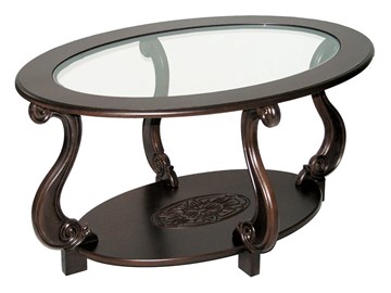 Стеклянный столик Овация-С, темно-коричневый в Иваново