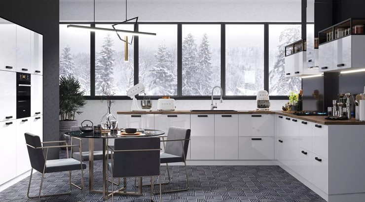 Кухонный гарнитур Аляска, цвет Серый лед/Серый лед в Иваново - изображение 2