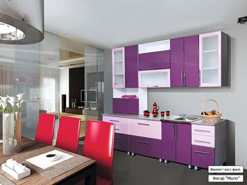 Кухонный гарнитур Мыло 224 2600, цвет Фиолет/Пастель фиолет в Иваново