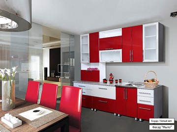 Модульная кухня Мыло 224 2600, цвет Бордо/Белый металлик в Иваново
