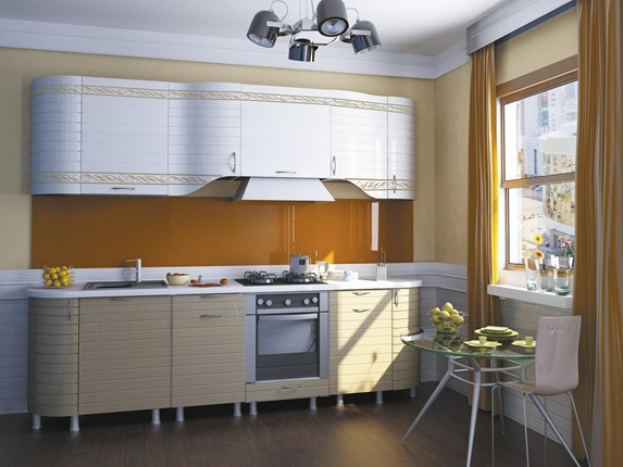 Гарнитур кухонный Анастасия цвет капучино 2 (260 см) в Иваново - изображение