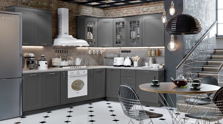 Кухонный угловой гарнитур Одри №2 (Серый) в Иваново - изображение