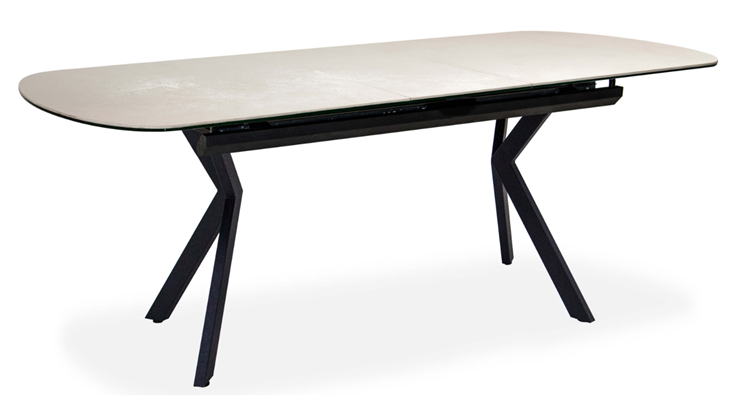 Кухонный стол раскладной Шамони 2CX 160х90 (Oxide Avorio/Графит) в Иваново - изображение 1