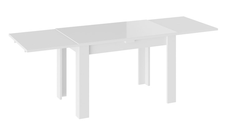 Обеденный раздвижной стол Норман тип 1, цвет Белый/Стекло белый глянец в Иваново - изображение 1
