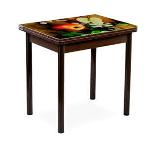 Кухонный пристенный стол СПА-02 СТФ, венге/фотопечать дерево/опоры коричневый в Иваново