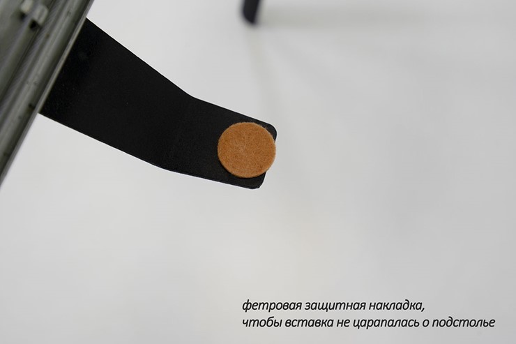 Стол раздвижной Дали-1L(ноги черные, дуб табако) в Иваново - изображение 6