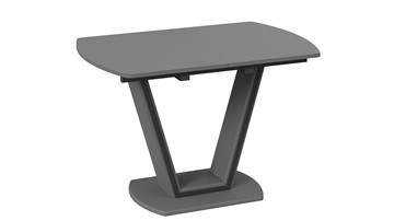 Раздвижной стол Дели Тип 2 (Серый софт, Стекло матовое серое) в Иваново