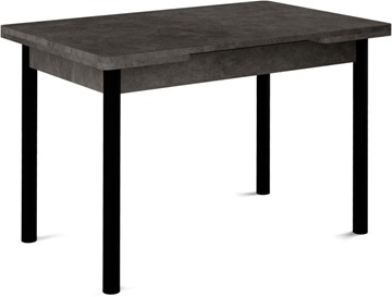 Обеденный раздвижной стол Милан-1 EVO, ноги металлические черные, серый камень в Иваново