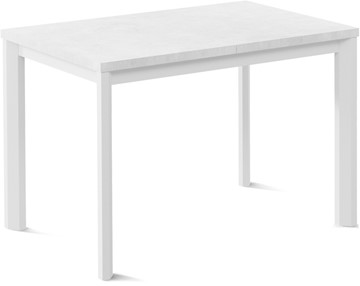 Обеденный раздвижной стол Нагано-1L (ноги металлические белые, белый цемент) в Иваново - предосмотр