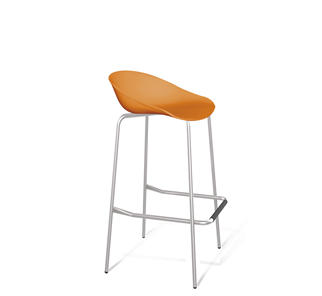 Барный стул SHT-ST19/S29 (оранжевый/хром лак) в Иваново