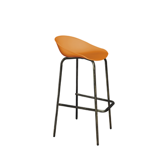 Барный стул SHT-ST19/S29 (оранжевый/черный муар/золотая патина) в Иваново