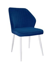 Обеденный стул 222  Z20 синий, ножки белые в Иваново