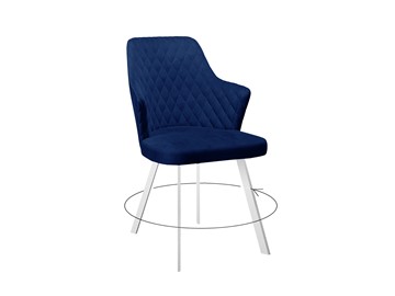 Кухонный стул 245 Поворотный синий/белый в Иваново