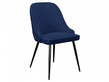 Обеденный стул 256, микровелюр К17 синий, ножки черные в Иваново