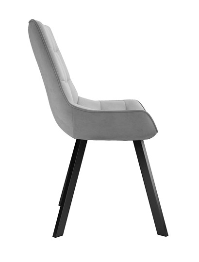 Кухонный стул 263 Поворотный, Микровелюр B22 Grey / опоры черные в Иваново - изображение 2