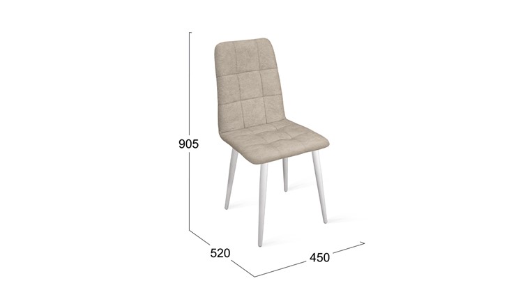 Обеденный стул Аспен К1С (Белый матовый/Микровелюр Duna Brilliant) в Иваново - изображение 5