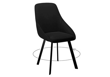 Обеденный стул DikLine 246 поворотный, K21 черный, ножки черные в Иваново