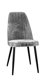 Кухонный стул DikLine 326 микровелюр M13 светло-серый, ножки черные в Иваново