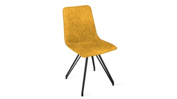 Обеденный стул Хьюго К4 (Черный муар/Микровелюр Wellmart Yellow) в Иваново
