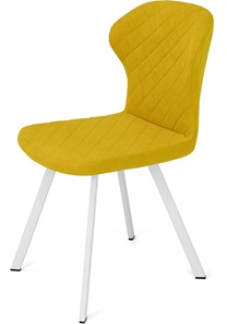 Обеденный стул Марио (Желтый Т182/ноги белые) в Иваново