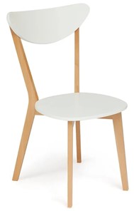 Обеденный стул MAXI (Макси), бук/МДФ 86x48,5x54,5 Белый/Натуральный Бук арт.19584 в Иваново