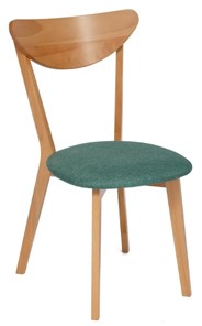 Обеденный стул MAXI (Макси), бук/ткань 86x48,5x54,5 Морская волна/ натуральный бук арт.19590 в Иваново