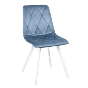 Мягкий стул Рокки WX-221 эмаль белая велюр голубой в Иваново