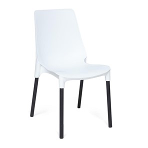 Обеденный стул GENIUS (mod 75) 46x56x84 белый/черные ножки арт.12829 в Иваново
