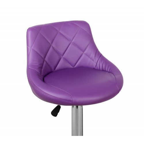 Барный стул Комфорт с мягкой спинкой WX-2396 экокожа фиолетовый в Иваново - изображение 2