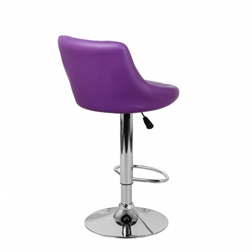 Барный стул Комфорт с мягкой спинкой WX-2396 экокожа фиолетовый в Иваново - изображение 4