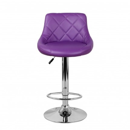 Барный стул Комфорт с мягкой спинкой WX-2396 экокожа фиолетовый в Иваново - изображение