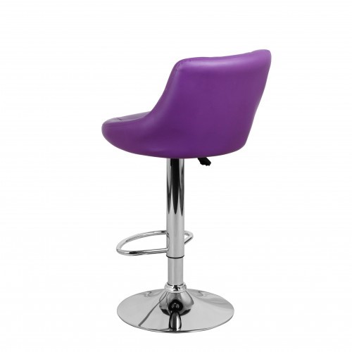 Барный стул Комфорт с мягкой спинкой WX-2396 экокожа фиолетовый в Иваново - изображение 6