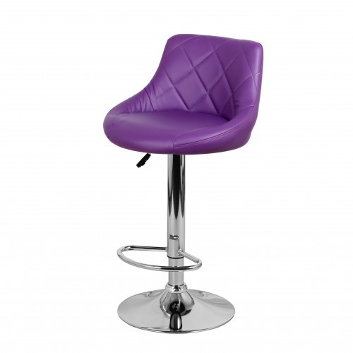 Барный стул Комфорт с мягкой спинкой WX-2396 экокожа фиолетовый в Иваново - изображение 8