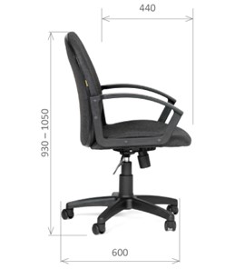 Офисное кресло CHAIRMAN 681 Ткань C-3 черное в Иваново - предосмотр 2