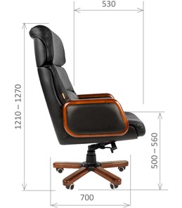 Компьютерное кресло CHAIRMAN 417 кожа черная в Иваново - предосмотр 2